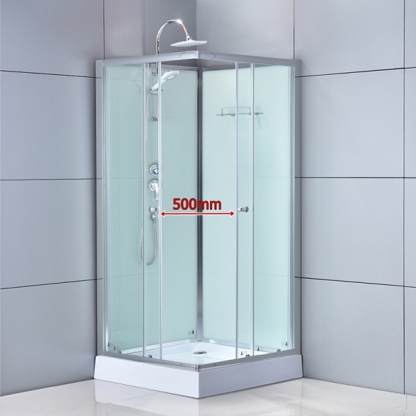 Cabina de dus patrata WSH308 ,cu cadita de dus 90x90 cm , Culoare Crom - Img 6