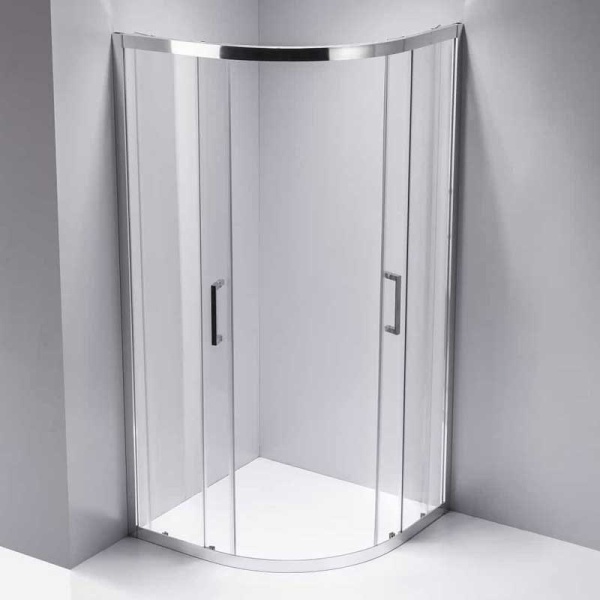 Cabina de dus Semi-Rotunda KZ101A, Usi Glisante , Dimensiune 80x80cm, Culoare Crom - Img 2