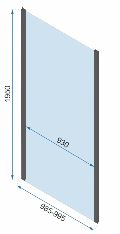 Cabina dus de colt REA Rapid Fold Dimensiune 80x90cm, Culoare Negru - Img 5