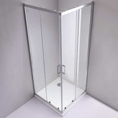 Cabina dus KZ93D/ST02C crom cu cadita inclusa neagra, dimensiune 70x70 - Img 2