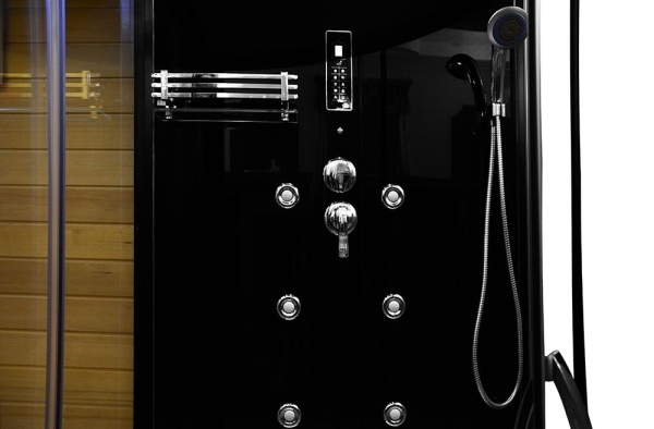 Cabina multifunctionala MO-1751B TRIO, Sauna uscata, Sauna cu aburi si cabina de dus, 180x110x223 cm, Varianta Stanga - Img 4