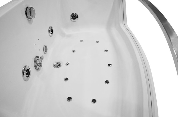 Cad?? Spa Premium cu Hidromasaj, 175x89x60 cm, Tetiere Albastre, 2 Locuri - Img 3