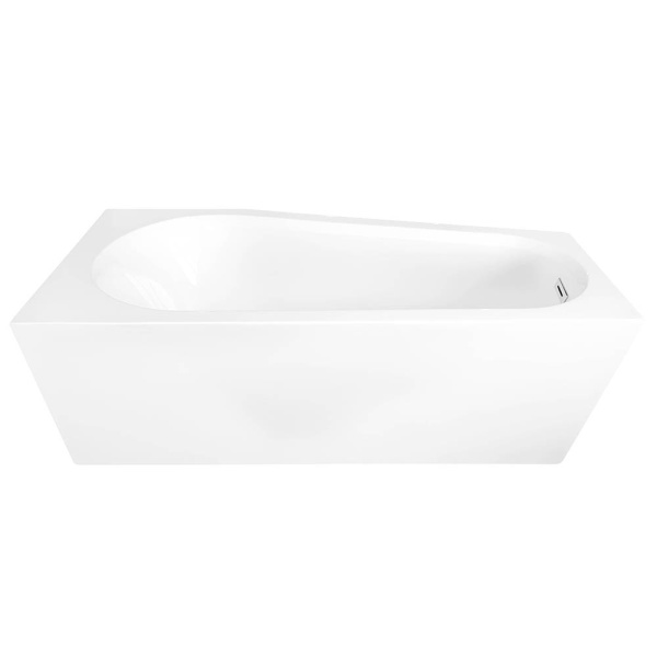 Cada de Baie Autoportanta 169.5x80x58cm/Dreapta Design Modern ,Montaj pe Perete ,Culoare Alb Pur - Img 5