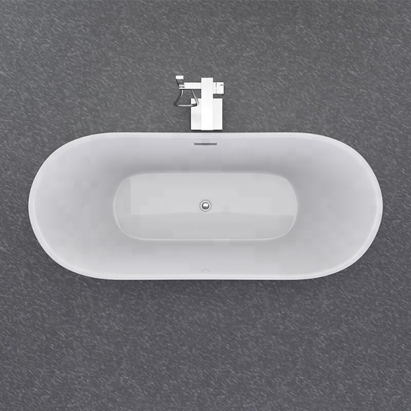 Cada de baie Freestanding 150x75x58cm, Design Modern , Culoare Alb - Img 3