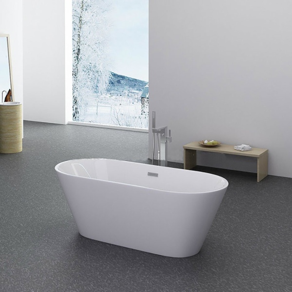 Cada de baie Freestanding 170x80x58cm, Design Modern , Culoare Alb - Img 2