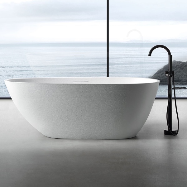Cada De Baie Freestanding, Design Modern 170x75x60cm, Strat Abraziv , Culoare Alb - Img 4