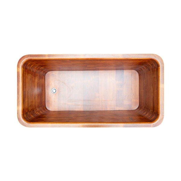 Cada de baie freestanding din lemn, dimensiune 150X60X65CM - Img 2