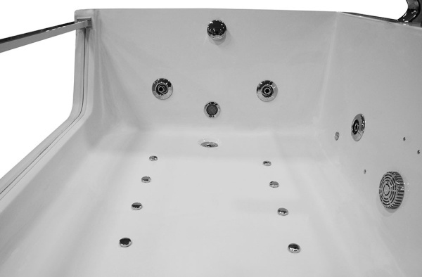 Cada de baie spa cu hidromasaj pentru 2 persoane 176X121X61CM alba - Img 12