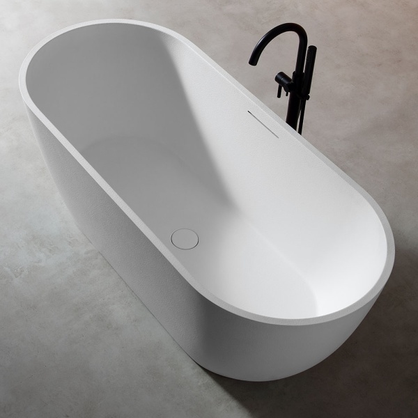 Cada de sine statatoare 170x75x60cm Cu Strat Abraziv , Culoare Alb Mat - Img 3