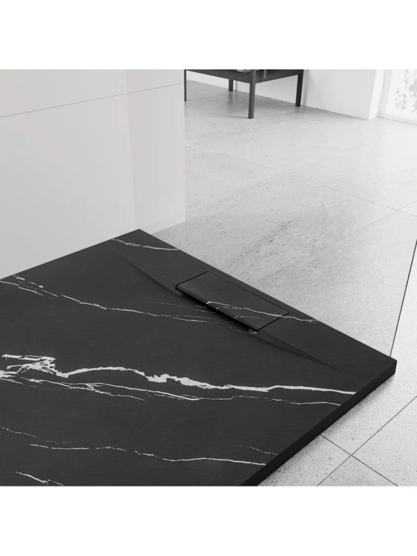 Cadita de dus 90x90 Bazalt CARRARA Black - Img 5