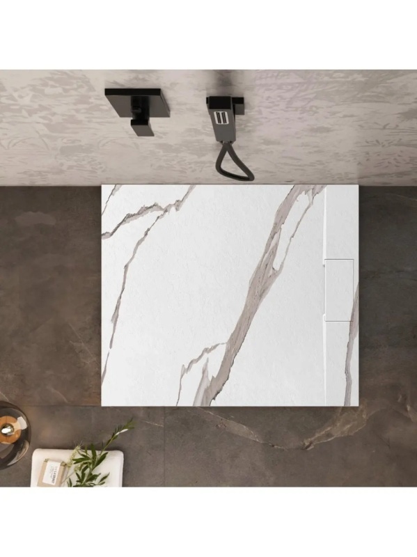 Cadita de dus 90x90 Bazalt CARRARA White - Img 4
