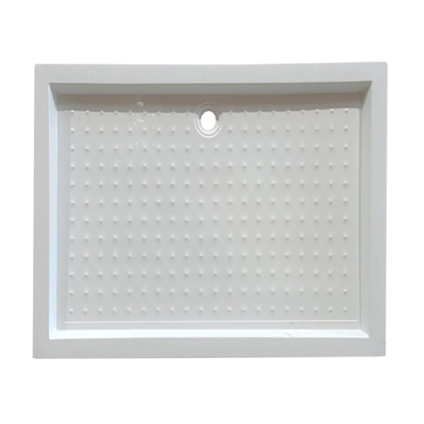 Cadita de dus dreptunghiulara inalta antiaderenta SXL04C 120 x 90 cm alba - Img 3