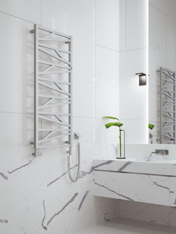 Calorifer Portprosop 1187x530mm Frisc White, Design Elegant, Culoare Alb - Img 3