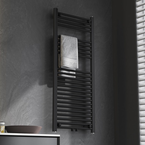 Calorifer vertical GAMA-BL-2 pentru baie 120x50, negru - Img 3