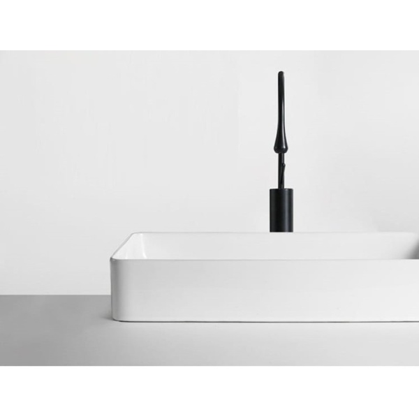 Chiuveta De Blat PRO CUBIC SLIM, 60 x 34.5 x 10.5 cm, Montaj Pe Blat, Design Deosebit, Forma Dreptunghiulara, Ceramica Sanitara, Alb - Img 4