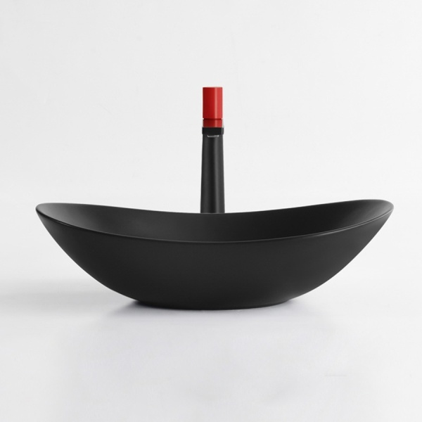 Chiuveta de blat PRO ZUZAN Black, Dimensiuni La Alegere, Ceramica sanitara, Negru Mat/Lucios - Img 8