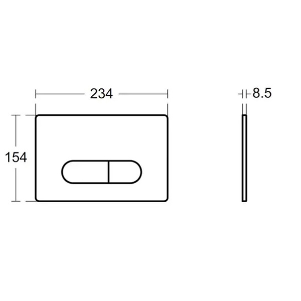 Clapeta de actionare alb Ideal Standard Prosys Oleas SmartFlush M1 - Img 3