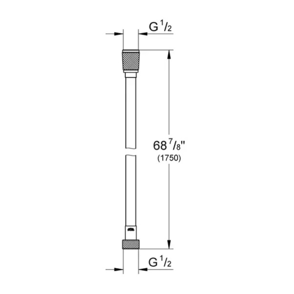 Furtun de dus Grohe SilverFlex 175 cm auriu lucios Cool Sunrise - Img 2