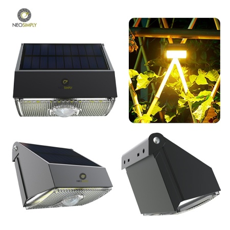 Lampa Solara De Exterior LED, NeoSimply, 1000 Lumens, 10W, 20 led-uri, IP65, cu senzor de proximitate si 3 moduri smart de operare - Img 6