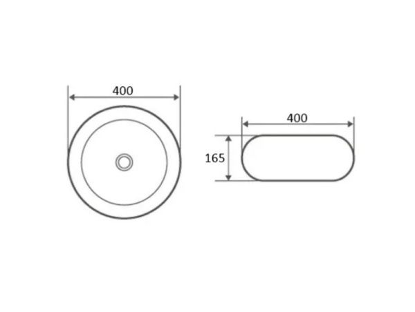 Lavoar de blat PRO AMELIA, Dimensiuni 40 x 40 x 16 cm, Forma Rotunda, Ceramica sanitara, Alba - Img 5