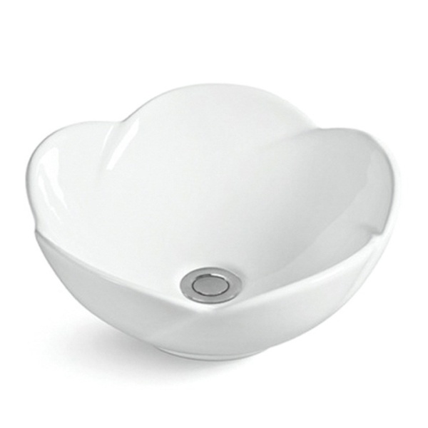 Lavoar De Blat PRO ROSE, Dimensiuni 40 x 40 x 17 cm, Forma Ovala, Ceramica Sanitara, Alb - Img 2