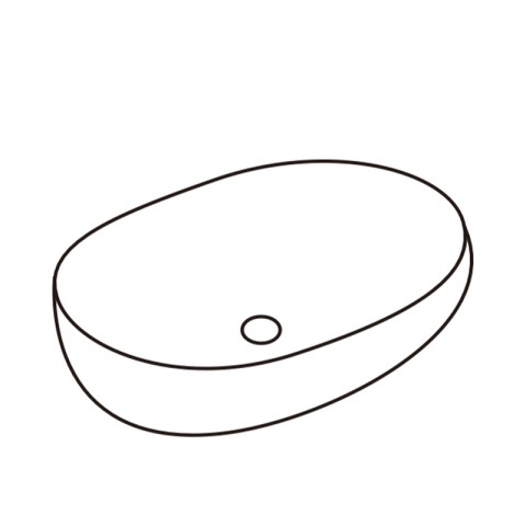 Lavoar pe blat, Neo, Material Ceramica, Negru Mat, Dimensiune 48x34.5x13.5 cm - Img 3
