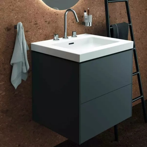 Lavoar pe mobilier Ideal Standard Atelier Extra alb lucios cu 3 orificii baterie 61 cm - Img 8