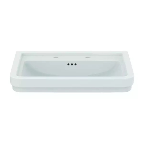 Lavoar suspendat Ideal Standard Atelier Calla alb lucios 72 cm cu 2 orificii baterie si preaplin - Img 4