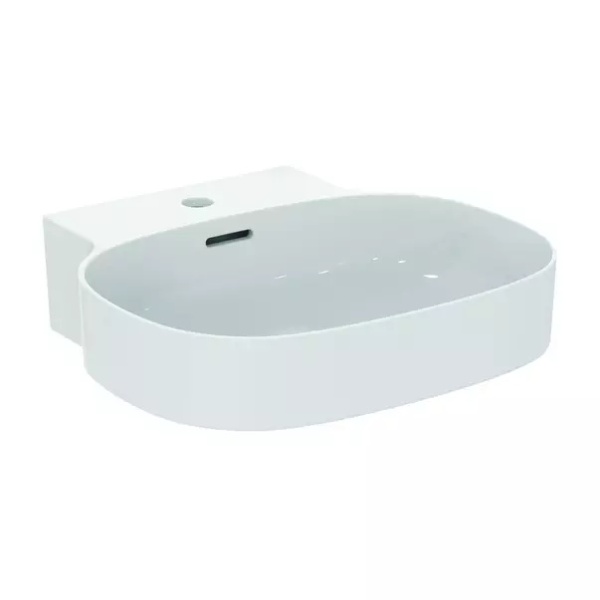 Lavoar suspendat Ideal Standard Atelier Linda-X 50 cm alb lucios cu orificiu baterie si preaplin - Img 11