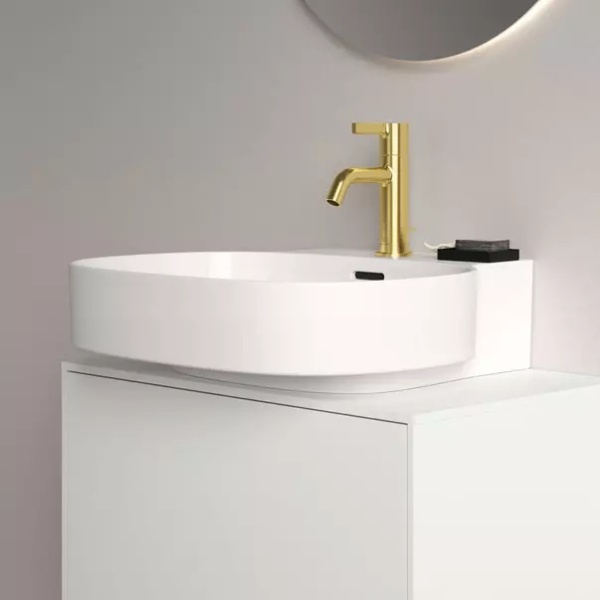 Lavoar suspendat Ideal Standard Atelier Linda-X cu orificiu baterie si preaplin 50 cm alb lucios - Img 7