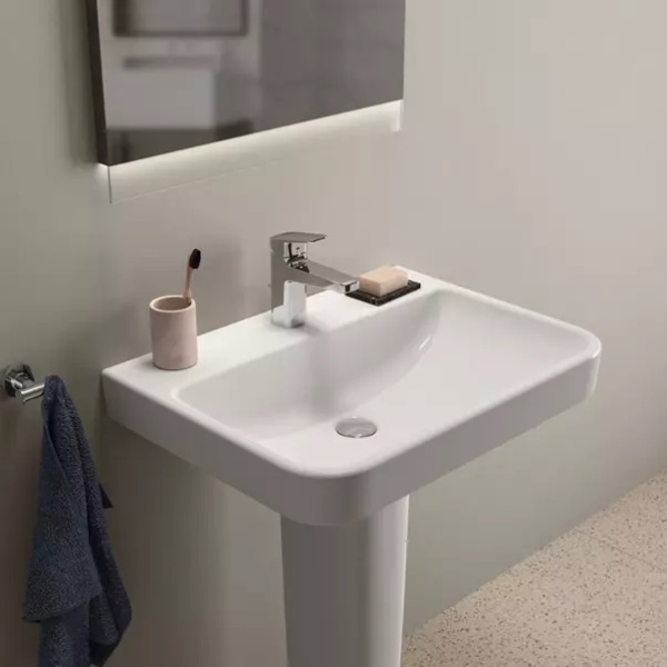 Lavoar suspendat Ideal Standard i.life B alb lucios 60 cm cu orificiu baterie - Img 7