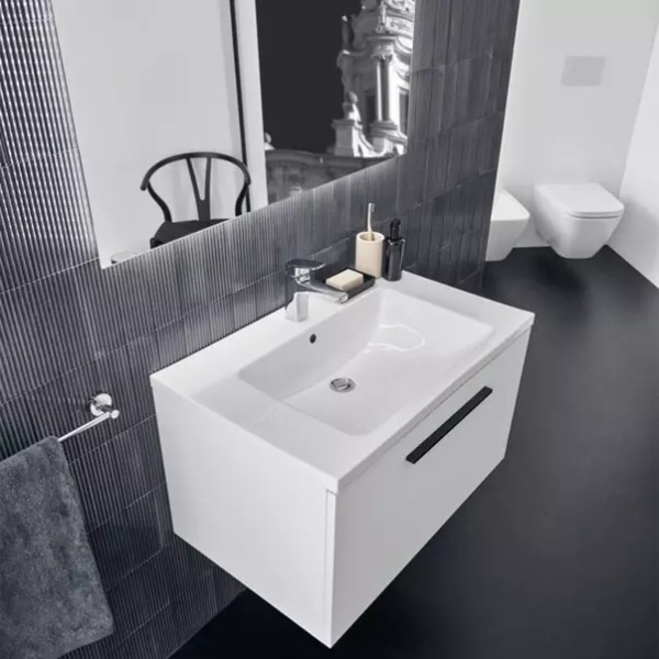 Lavoar suspendat Ideal Standard i.life B alb lucios 81 cm cu orificiu baterie si preaplin - Img 8