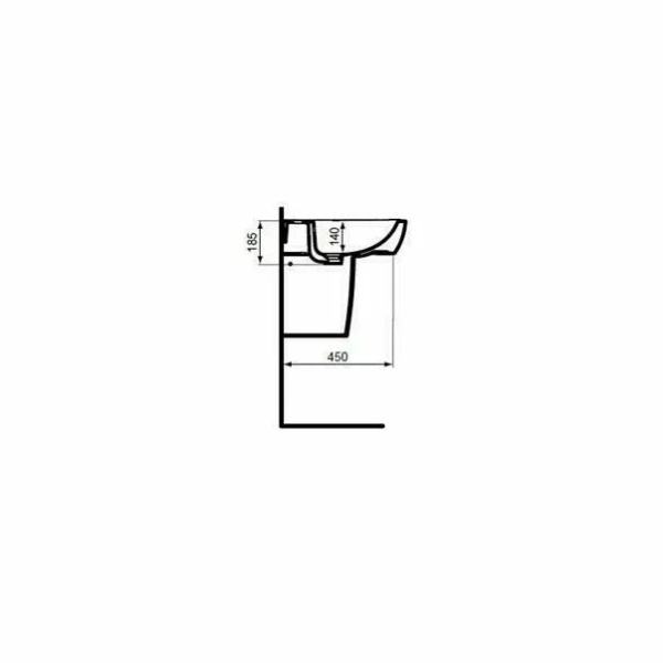 Lavoar suspendat Ideal Standard Tempo 55 cm - Img 2