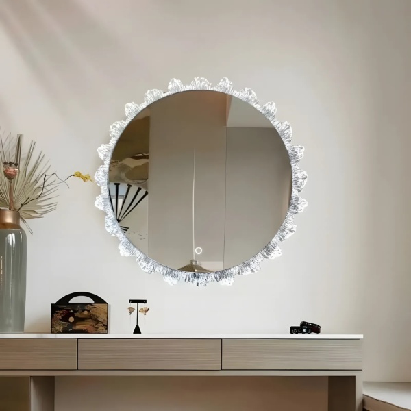 Oglinda rotunda baie cu LED 3 moduri de culoare 60cm YH-3561 - Img 5
