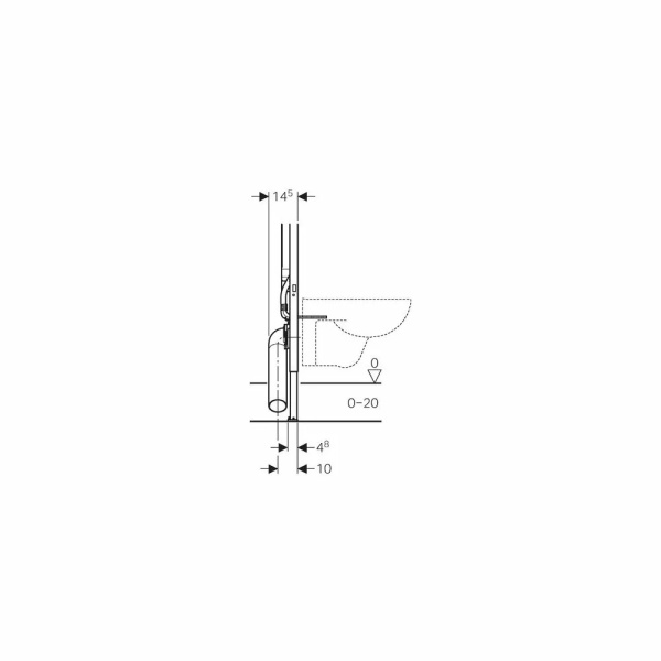Rezervor Wc Geberit Duofix cu cadru incastrat, Sigma , 8cm Grosime - Img 4