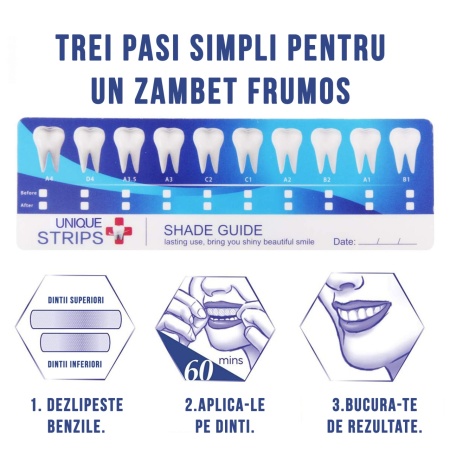 Set Benzi pentru albirea dintilor cu carbune activat, Fara peroxid, NeoSimply, 14 plicuri, 65 g - Img 2
