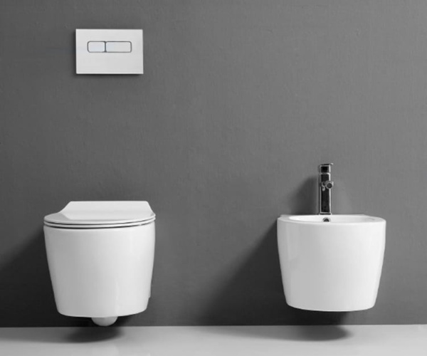 Set Bideu si Vas WC PRO GEBERIT, ceramica sanitara, Vas WC ALBA RIMLESS + Bideu + Capac Soft-Close Inclus SLIM PREMIUM + Cadru + Clapeta - Img 6