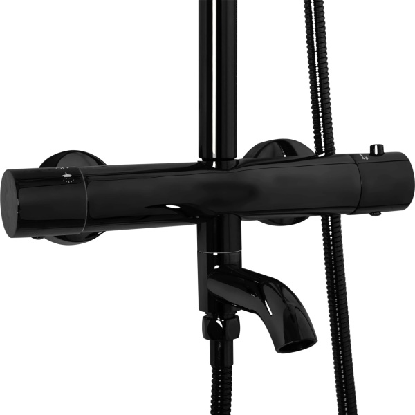 Set de dus cu termostat Lungo Black Metallic - Img 4