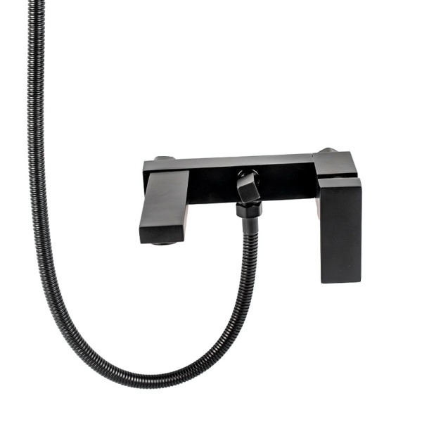 Set de dus incastrat PRO FATTER, montaj in perete, Finisaj Negru - Img 4