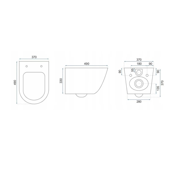Set Vas WC Suspendat Rea Carlo+Rama instalare Alcadrin+Capac Soft-Close+Clapeta Thin Auriu - Img 5