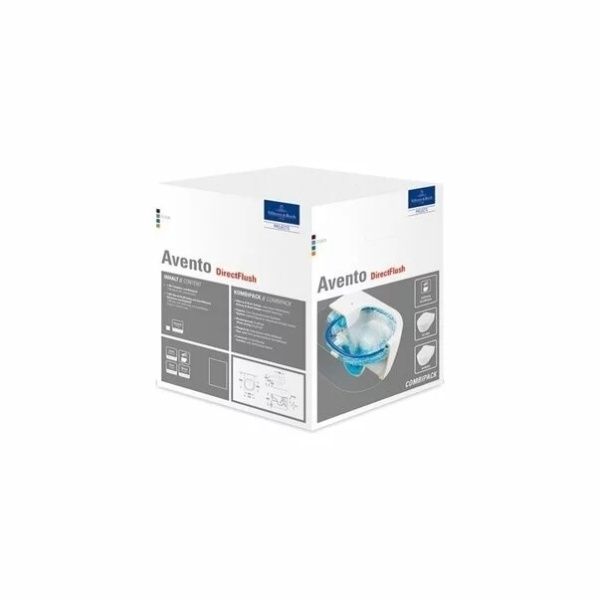 Set vas wc suspendat Villeroy&amp;Boch Avento Direct Flush cu capac soft close - Img 2