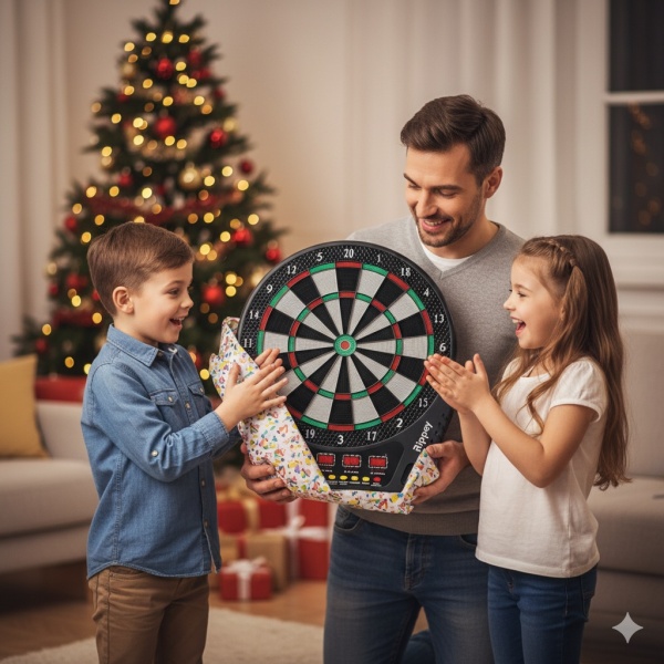 Tabla electronica de darts PRO ERA®, 27 de jocuri-243 de variante Tabla electrica digitala de darts cu LCD, 6 sageti, 30 de varfuri, cablu de incarcare. 1-16 jucatori, BUUL - Img 6
