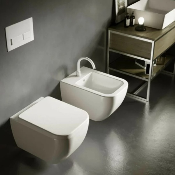 Vas wc suspendat Hatria Bianca Rimless alb - Img 2