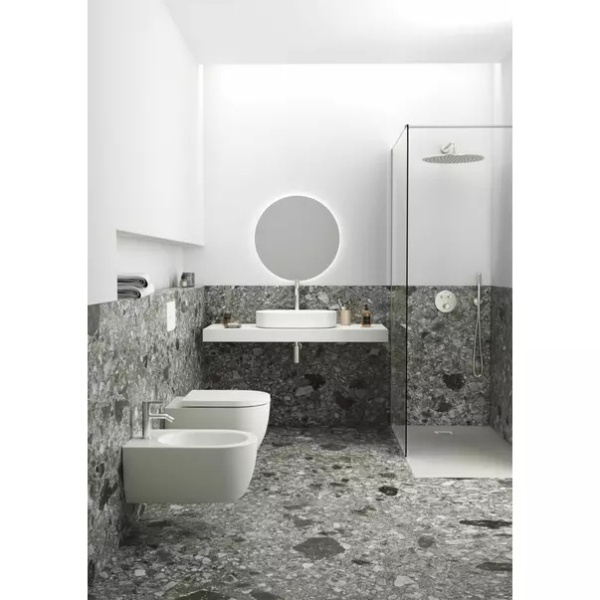 Baterie bideu Ideal Standard Atelier Joy argintiu Silver Storm cu ventil - Img 5
