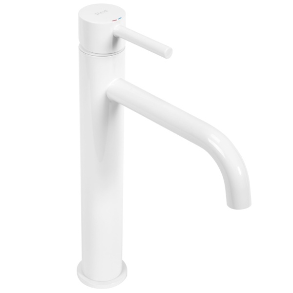 Baterie Lavoar Inalta REA LUNGO WHITE HIGH Montaj Pe Blat, Capat Fix, Inaltime 28 Cm, Finisaj Alb - Img 9