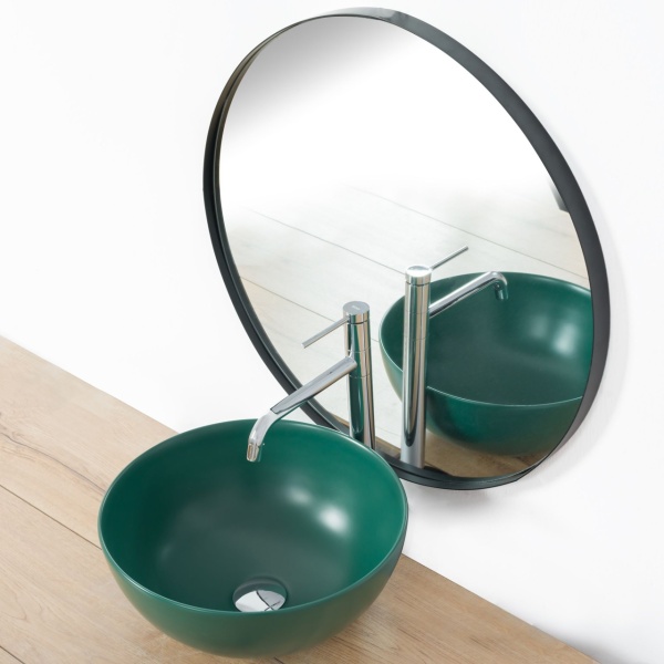 Baterie Lavoar REA LUGANO SLIM CHROME, Montaj Pe Blat, Inaltime 33 Cm, Finisaj Crome - Img 2
