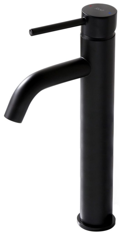 Baterie lavoar REA LUNGO BLack, Inaltime 28cm, finisaj Negru Mat - Img 2