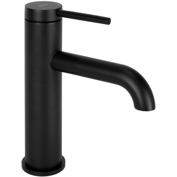 Baterie Lavoar REA SPOT BLACK LOW, Montaj Pe Blat, Capat Fix, Monocomanda, Inaltime 18 Cm, Negru - Img 3