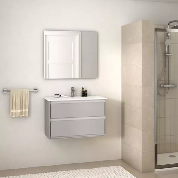Baterie lavoar tip Grande Ideal Standard Connect Air BlueStart argintiu Silver Storm monocomanda - Img 4