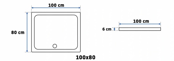 Cabin de du?? Rea City, Dimensiune 80x100cm, Culoare Black - Img 6